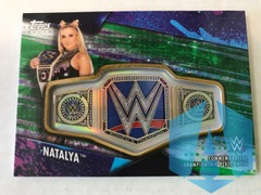 2020 Topps WWE Women's Division NATALYA Belt Plate Patch Green 30/75